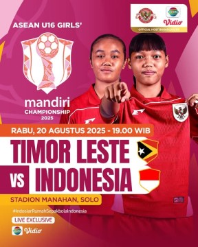 Jadwal Timnas Putri U-16 di AFF U-16 2025. (Instagram Sport Indosiar)
